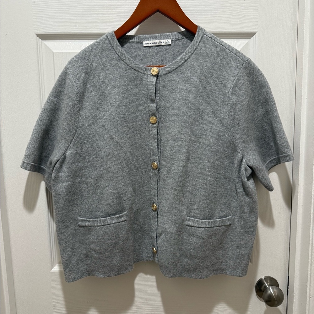 Abercrombie & Fitch Gray shirt with Gold Accents